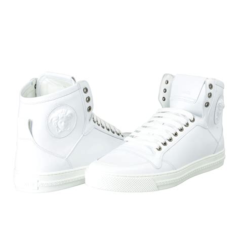 versace mens white high top sneaker|versace sneakers dames.